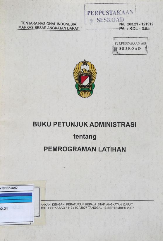 BUKU PETUNJUK ADMINISTRASI PEMROGRAMAN LATIHAN